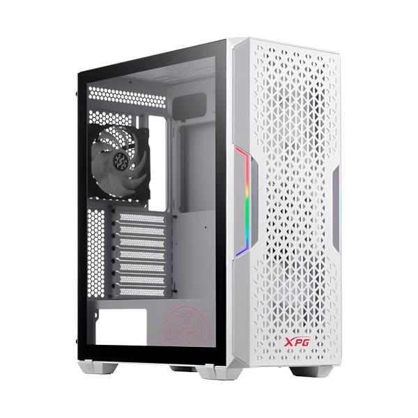 CASE GAMING RGB XPG STARKER AIR MID TOWER VENTILADORES 2 DE 120MM  Y MALLA FRONTAL STARKERAIR-WHCWW