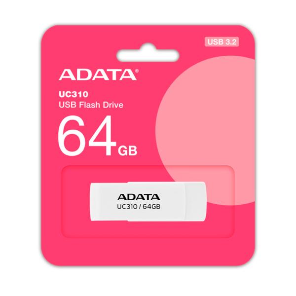MEMORIA USB 3.2 64GB ADATA BLANCO UC310-64G-RWH