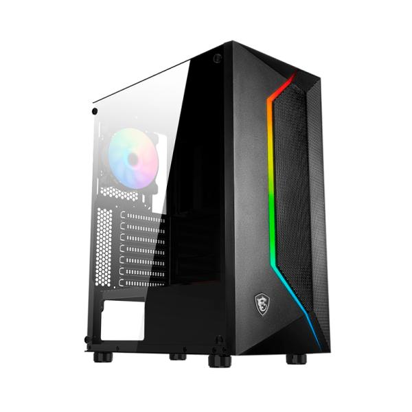 CASE RGB MSI MAG VAMPIRIC 100R MID TOWER VENTILADORES 2 DE 120MM CON VIDRIO LATERAL Y MALLA FRONTAL ILUMINADA 306-7G07R25-809
