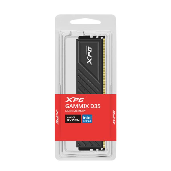 MEMORIA RAM PC 16GB ADATA XPG GAMMIX D35 DDR4 3200 MHZ CL16 1.35 V DISIPADOR BAJO PERFIL AX4U320016G16A-SBKD35