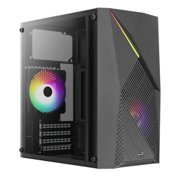 CASE GAMING RGB AEROCOOL RAIDER MINI-G-BK-V1 MINI TOWER VENTILADOR 1 DE 120MM CON VIDRIO LATERAL ACCM-PV41042.11