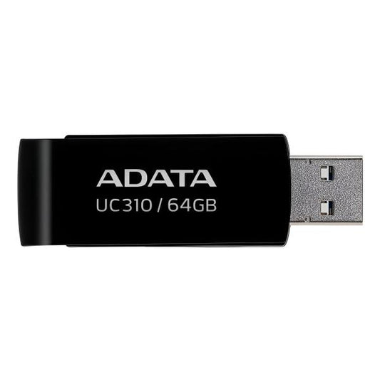 MEMORIA USB 3.2 64GB ADATA NEGRO UC310-64G-RBK