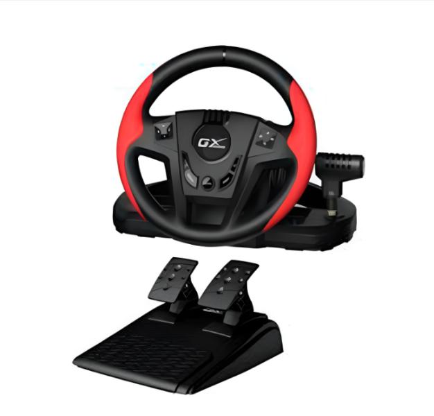 VOLANTE CON PEDALES GENIUS RS2 SPEEDMASTER PC PS4 PS3 NEGRO
