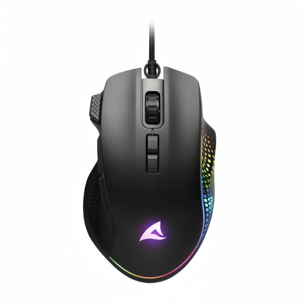 MOUSE GAMING RGB SHARKOON SHARK FORCE 3 ALÁMBRICO USB 12800 DPI 4044951040254