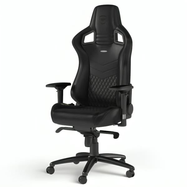 SILLA GAMING NOBLECHAIRS  EPIC CUERO AUTENTICO NBL-RL-BLA-001