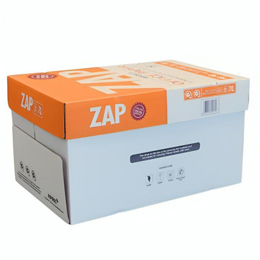 PAPEL RESMA ZAP BLANCURA 97% 8.5 X 11 CAJA 10 UNIDADES CON 500 HOJAS ZA00001