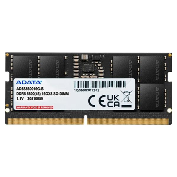 MEMORIA RAM PARA LAPTOP 16GB ADATA AD5S560016G-S DDR5 5600MHZ CL46 1.1V
