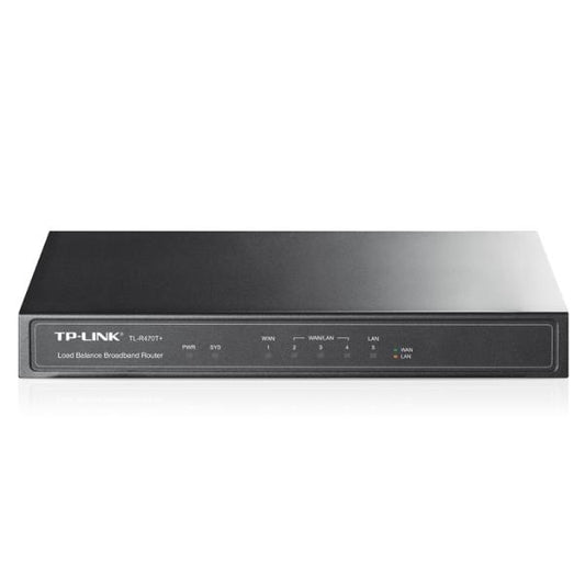 ROUTER DE BANDA ANCHA TP LINK TL-R470T+(UN) CABLEADO 10/100MBPS BALANCE DE CARGA CON 4 PUERTOS WAN