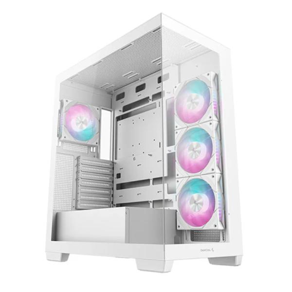CASE DEEPCOOL CG580 4F WH TORRE MEDIA PLASTICO Y ACERO 3 ABANICOS LATERALES Y 1 ABANICO TRASERO R-CG580-WHADA4-G-1