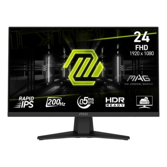 MONITOR GAMING MSI MAG 244F 23.8" PLANO 1920 X 1080 200 HZ ANTI-GLARE HDMI Y DP 9S6-3BC41H-004