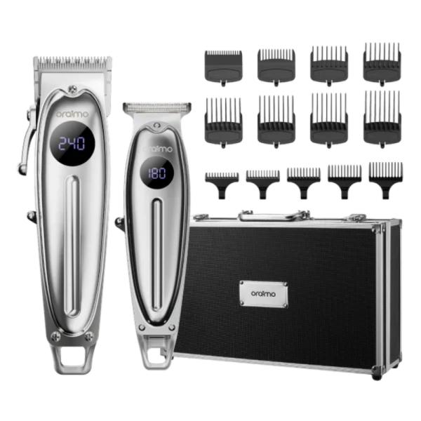 KIT CORTADORA Y AFEITADORA ORAIMO SMART BARBERKIT CON 14 PEINES DE GUIA OCS-550