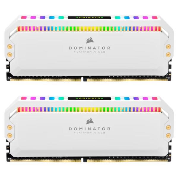 MEMORIA RAM PC 16GB (2 X 8GB) CORSAIR DOMINATOR PLATINUM RGB DDR4 3200MHZ C16 CMT16GX4M2C3200C16W