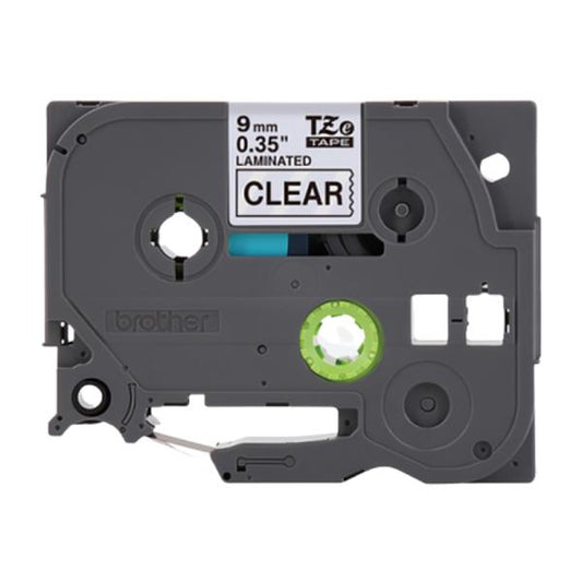 CINTA LAMINADA BROTHER TZE121 9MM X 8M FONDO TRANSPARENTE