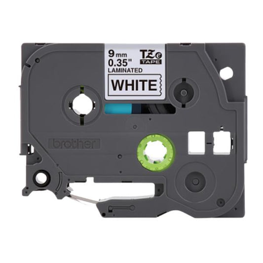 CINTA LAMINADA BROTHER TZE221 9 MM X 8 M NEGRO SOBRE FONDO BLANCO