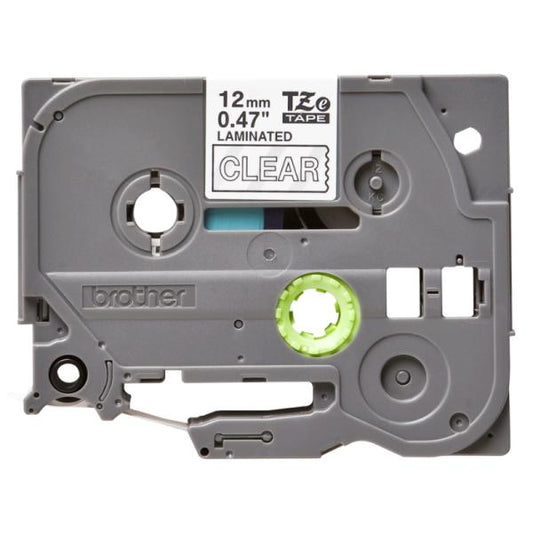 CINTAS DE ETIQUETADO BROTHER TZE135 12MM X 8M COMPATIBLE CON P-TOUCH NEGRO SOBRE FONDO TRANSPARENTE 2 PACK