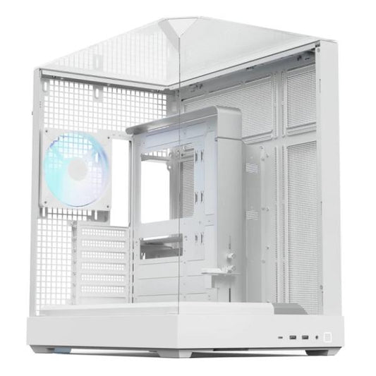 CASE APNX V2-F-WT-V1 MID TOWER VENTILADORES 3 DE 120MM  CON PANEL FRONTAL Y LATERAL APCM-VI03143.21